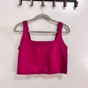 YPB Abercrombie Your Personal Best Crop Tank Top L Pink Magenta